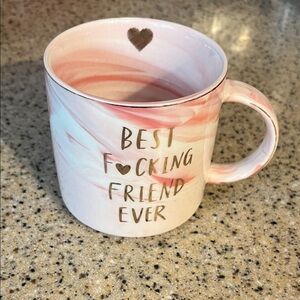 Pink and Gold Ceramic Coffee Tea Mug Gift